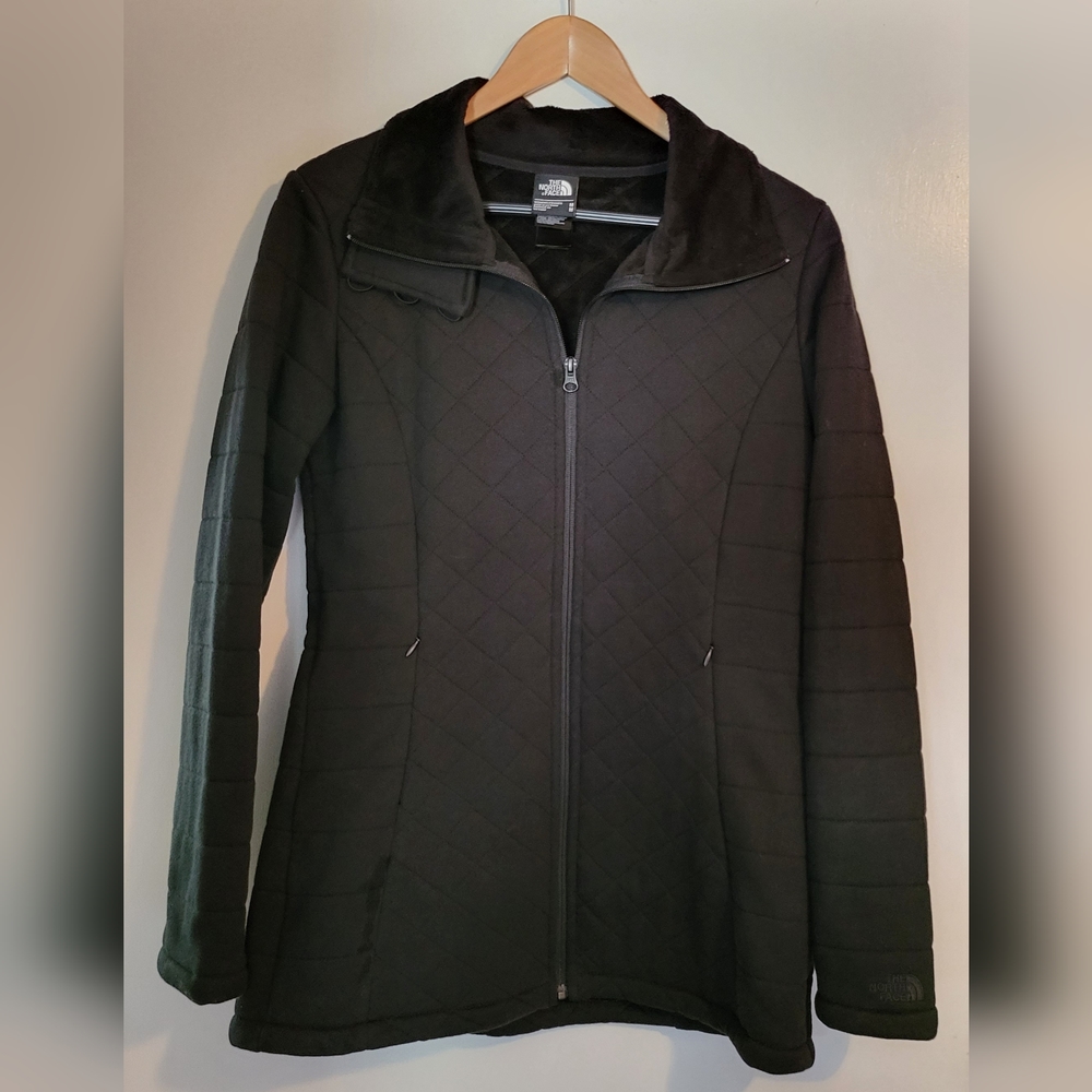 North Face Womens Quilted Jacket Black Size Med
